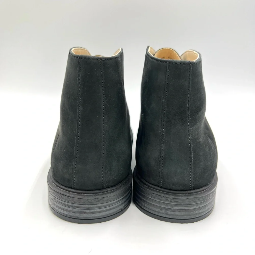 Hush Puppies Womens Size 8.5 Bailey Chukka 2 Black Nubuck Leather‎ Boots NEW